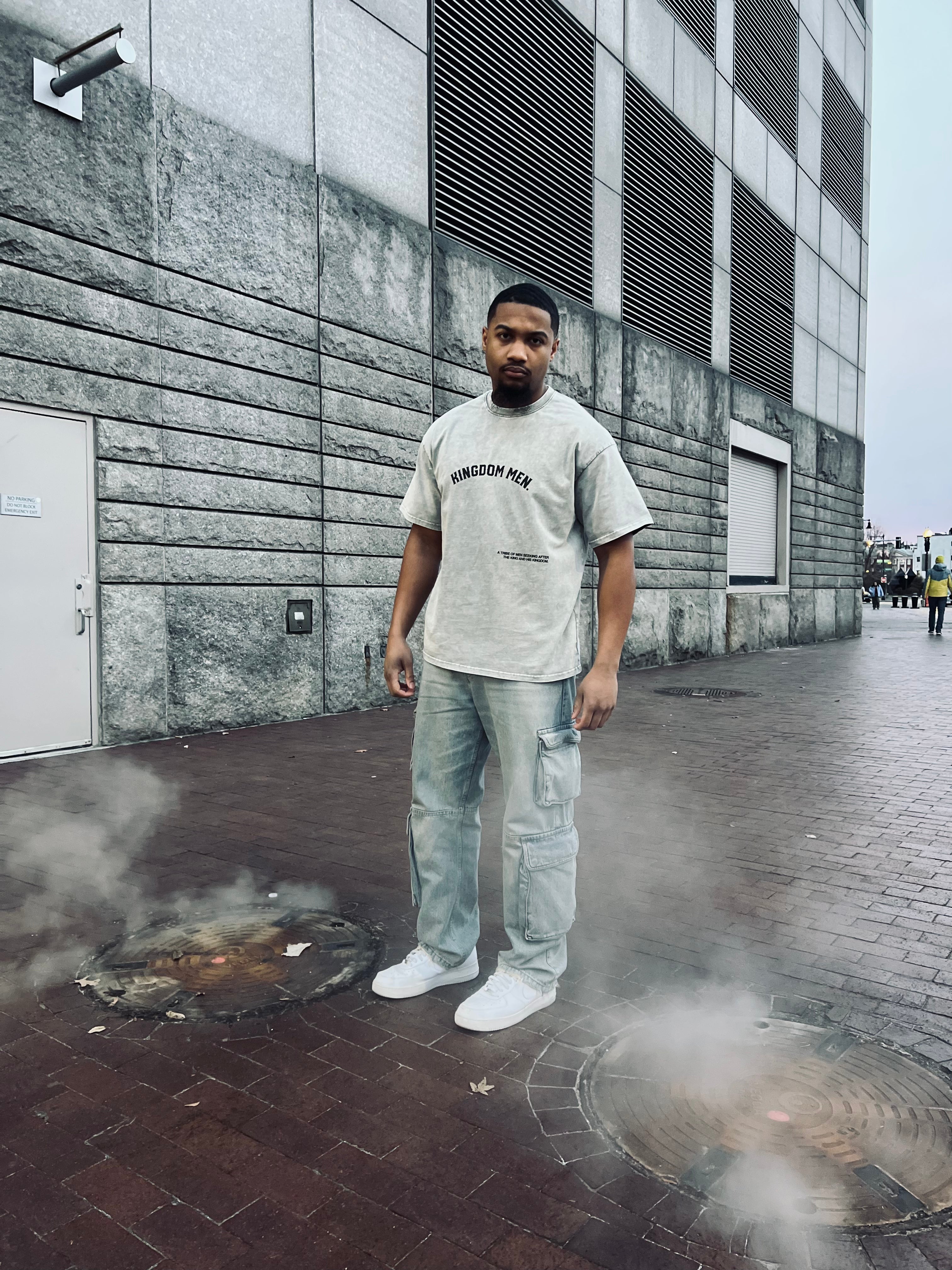 "A TRIBE OF MEN" Acid Wash Tee