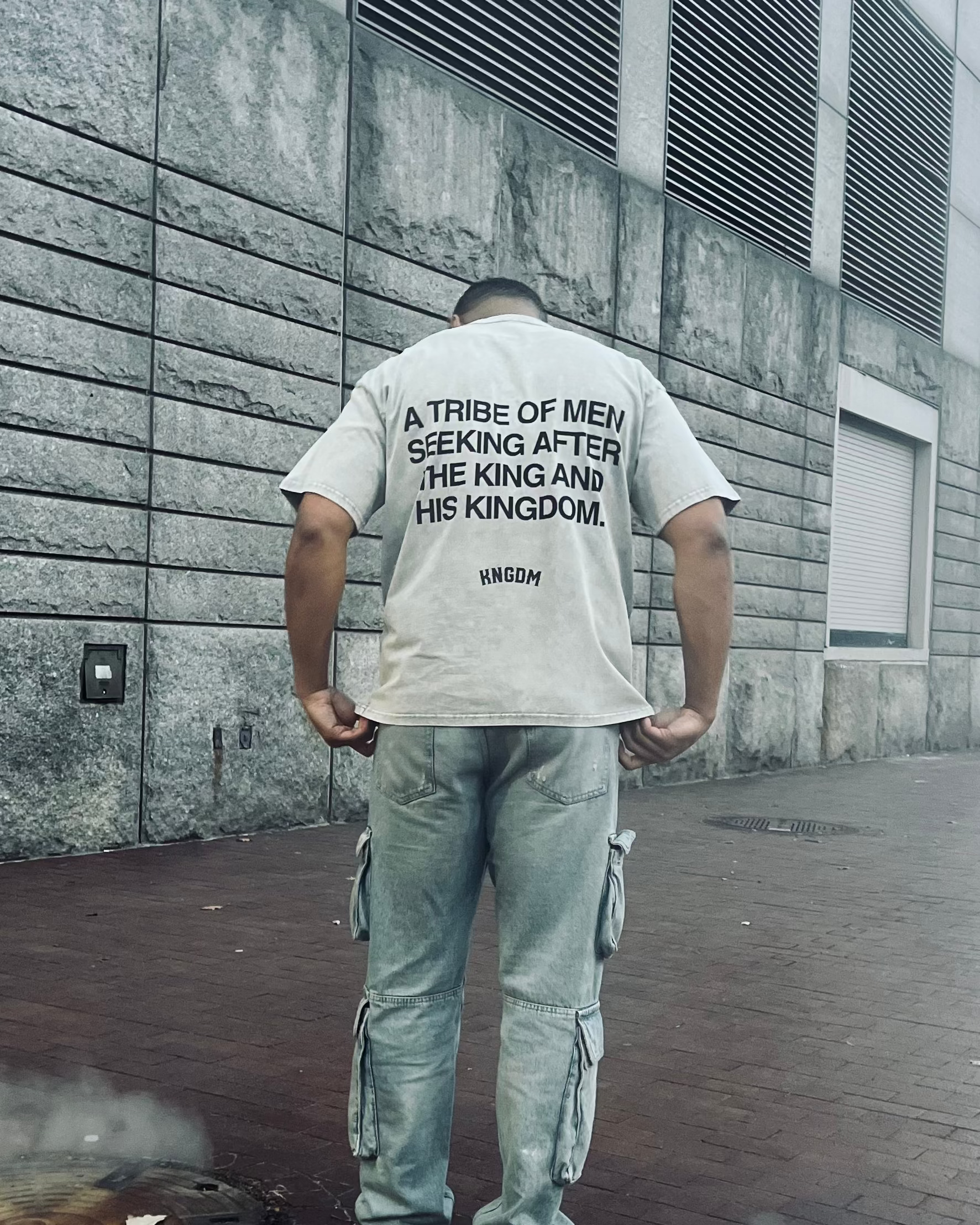 "A TRIBE OF MEN" Acid Wash Tee